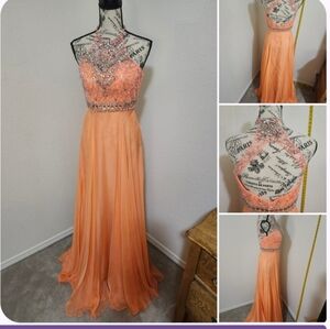 Blush Evening/Prom Gown Beaded Nwot